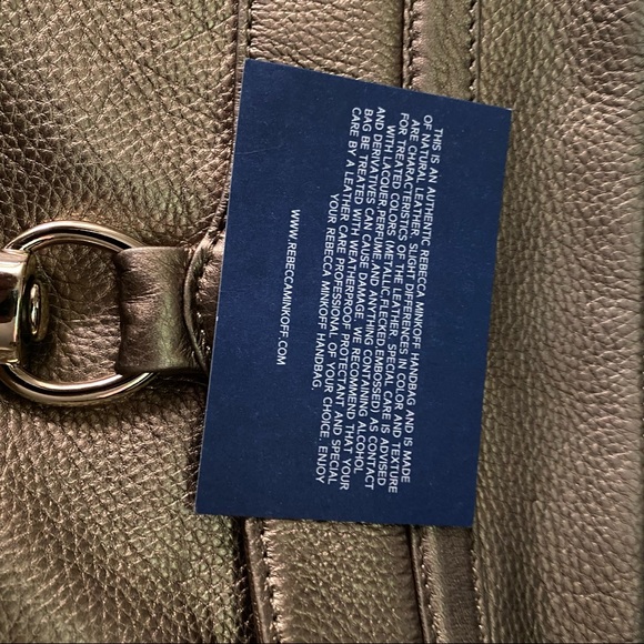 Rebecca Minkoff gold metallic leather with gold chain Daddy MAC purse EUC - Picture 14 of 15